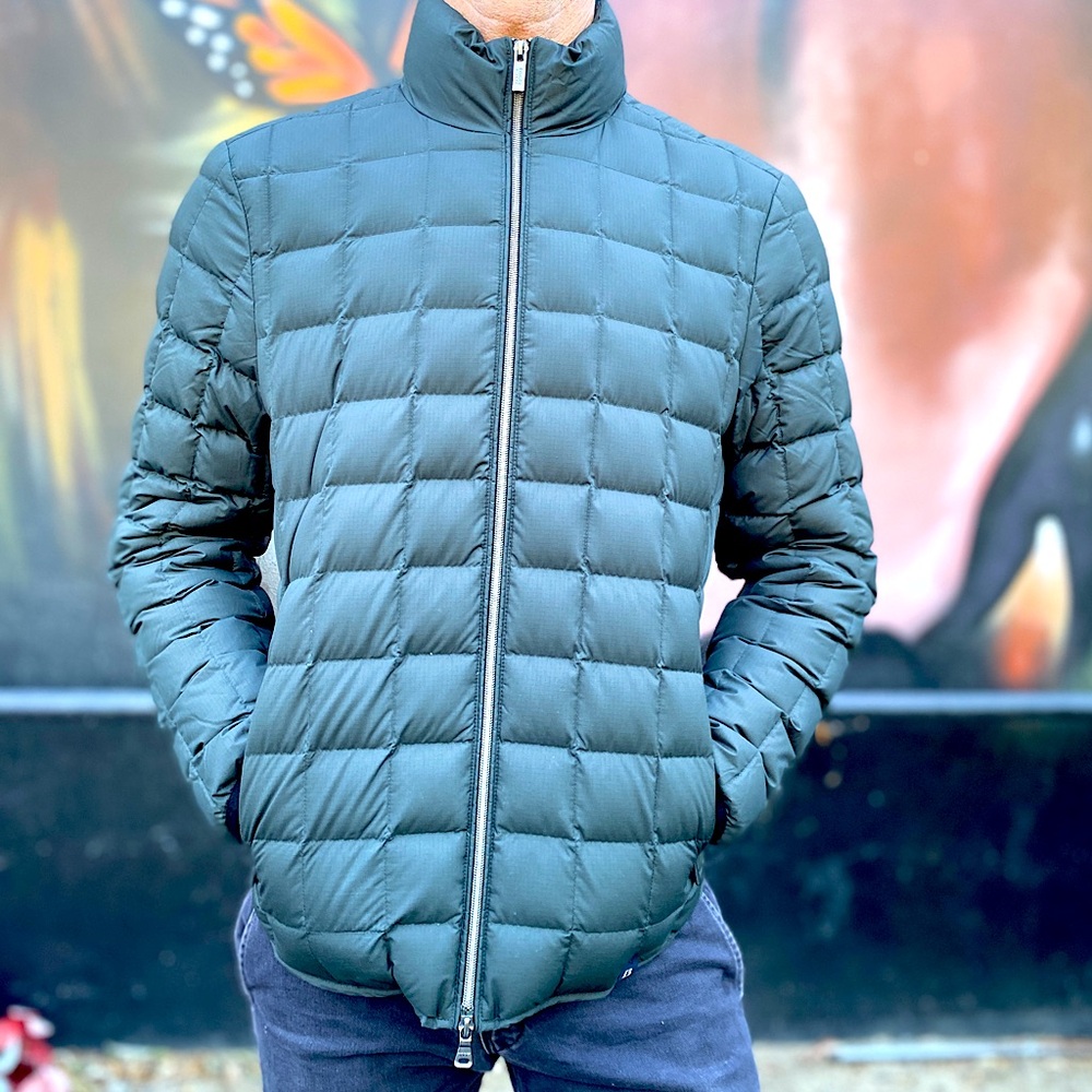 Boggi Milano Men’s down jacket, M, Forest green